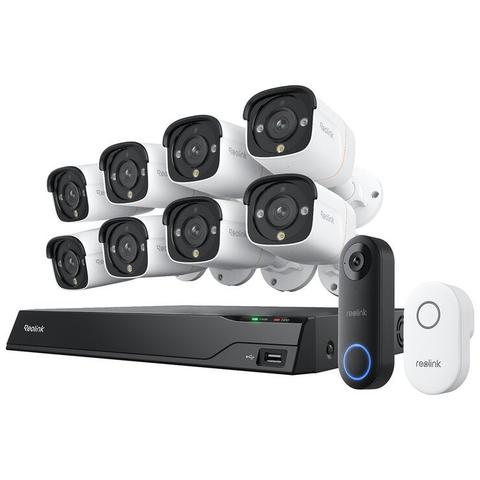 Reolink NVR 12MP 8 Cam Security System with 4TB and Video Doorbell PoE NVS16-12MB81DBP
