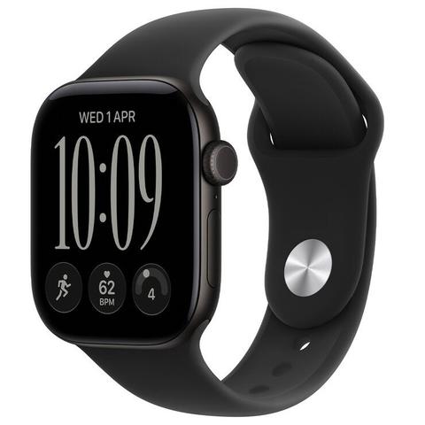 Apple Watch Series 12 GPS 42mm Black Aluminium Case with Black Sport Band