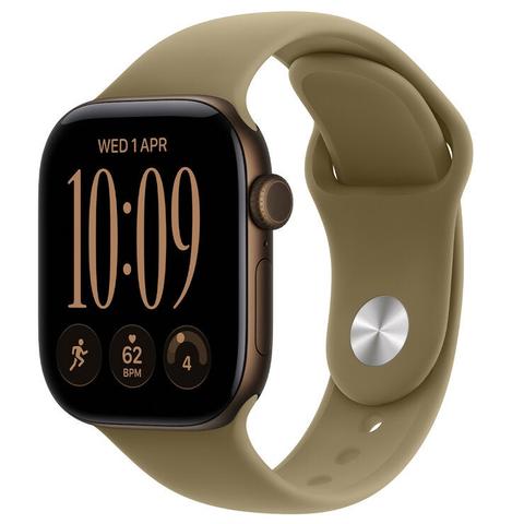 Apple Watch Series 12 GPS 42mm Dark Bronze Aluminium Case with Olive Sport Band