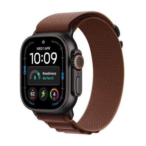 Apple Watch Ultra 4 GPS + Cellular 49mm Black Titanium Case with Burgundy Alpine Loop