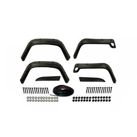 Jeep Wrangler TJ 1997-2006 Pocket Style Matte Black Fender Flares Jungle Guard