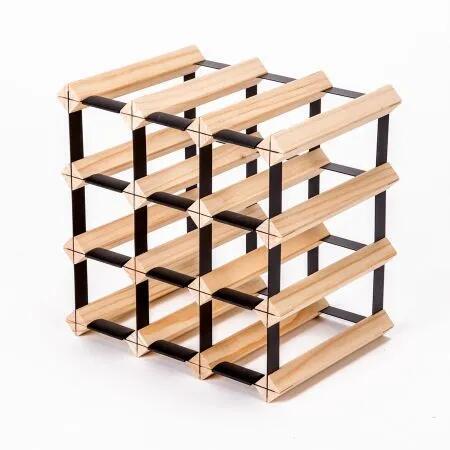 Timber Wine Rack Storage Cellar Organiser 12 Bottle