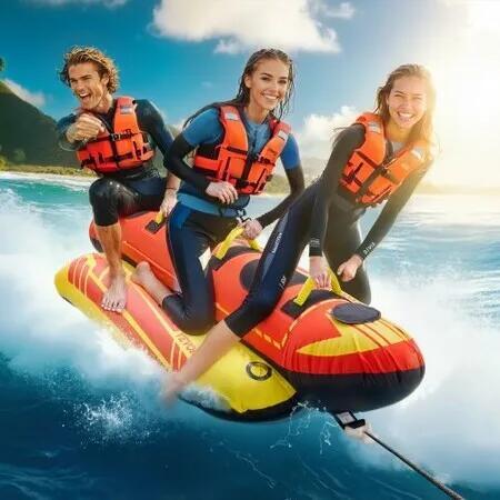 Towable Tubes for Boating 1-3 Riders Inflatable Boat Tubes Towables 510lbs