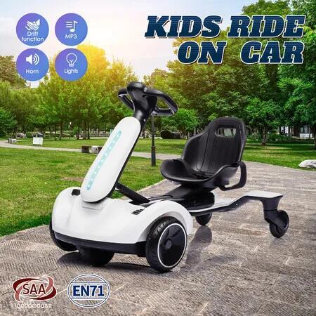 Kids Electric Car Ride On Toy Vehicle Off Road Pedal Go Cart Drifting Truck Racing Outdoor 6V Battery Powered 4.2-4.8km/h Adjustable Seat Music