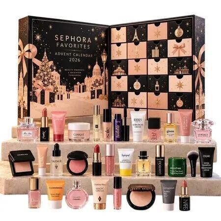 Make up Cosmetics   Christmas Advent Calendar 2026 Blind Box Countdown  Acrylic Christmas Tree ornaments Girls Women Surprise  Holiday Family Fun