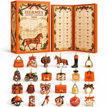 Luxury Brand Hand Bag  Christmas Advent Calendar 2026 Blind Box Countdown Her  mes Acrylic Christmas Tree ornaments Women Surprise  Holiday Family Fun
