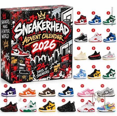 Basketball Sneakers Classic Retro Sneakers Christmas Advent Calendar 2026 Blind Box Countdown Acrylic  Tree ornaments  Surprise  Holiday Family Fun