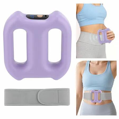 2-in-1 Dual Ring Fascia Massager with Adjustable Strap, Hands Free Rechargeable Vibration Muscle Massager, 5 Intensity & 3 Modes for Full Body Relaxation
