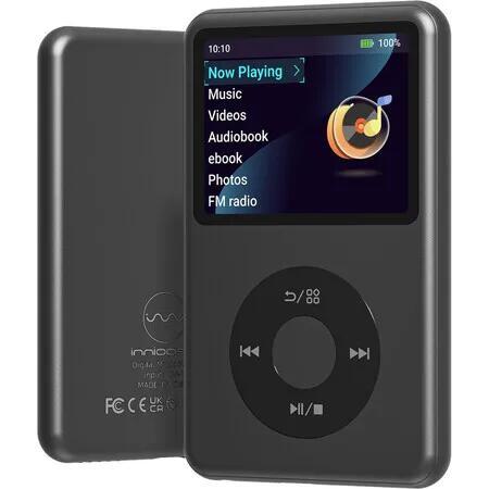 64GB MP3 Player with Bluetooth Portable Music Digital Players Supports Playlist Audiobook Video