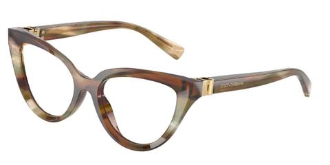 Dolce & Gabbana DG3414 3446 Women’s Glasses Brown Size 52 - Private Health Rebate - Blue Light Block Available
