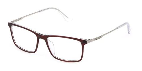 Police VPLD08 06RZ Men's Glasses Burgundy Size 52 - Private Health Rebate - Blue Light Block Available