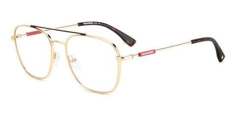 Dsquared2 D2 0047 RHL Men's Glasses Gold Size 56 - Private Health Rebate - Blue Light Block Available