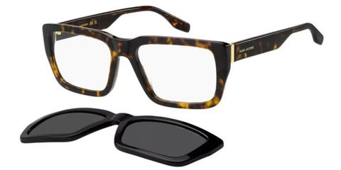 Marc Jacobs MARC 849/C with Clip-On 086/M9 Men's Glasses Tortoiseshell Size 56 - Private Health Rebate - Blue Light Block Available