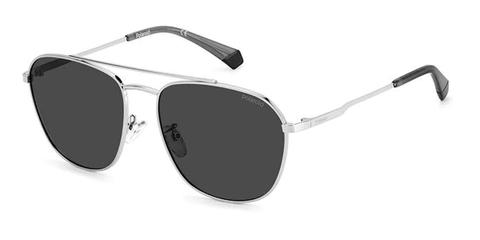 Polaroid PLD 4127/G/S Asian Fit 010/M9 Men's Sunglasses Silver Size 58