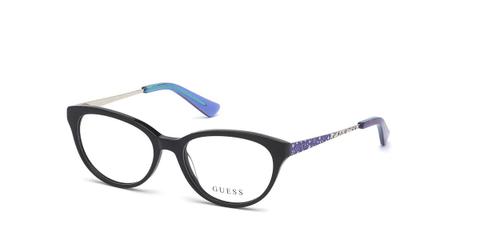Guess GU9185 Kids 001 Kids' Glasses Black Size 47 - Private Health Rebate - Blue Light Block Available