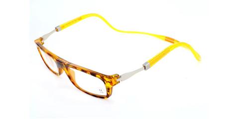 CliC VUNETIC TENORE Yellow Men's Glasses Brown Size +1.50 - Private Health Rebate - Blue Light Block Available
