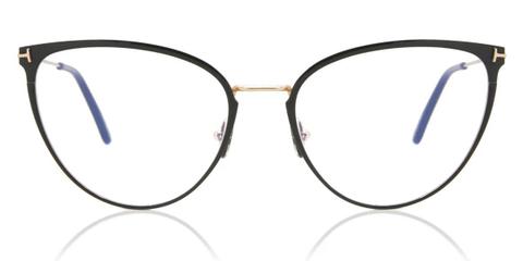 Tom Ford FT5840-B 001 Blue-Light Block Women’s Glasses Black Size 56 - Private Health Rebate - Blue Light Block Available