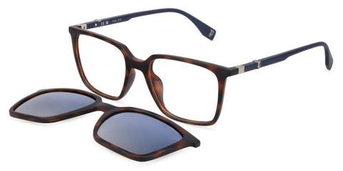 Police UPLV51 BEYOND LITE 11 With Clip-On 878P Men's Glasses Tortoiseshell Size 52 - Private Health Rebate - Blue Light Block Available