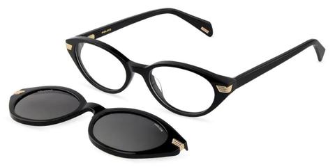 Police UPLV67 LYRA 3 With Clip-On 700P Women’s Glasses Black Size 51 - Private Health Rebate - Blue Light Block Available