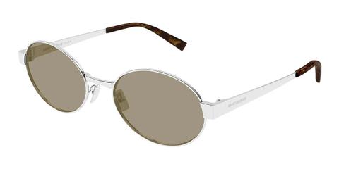Saint Laurent SL 692 007 Women’s Sunglasses Silver Size 55