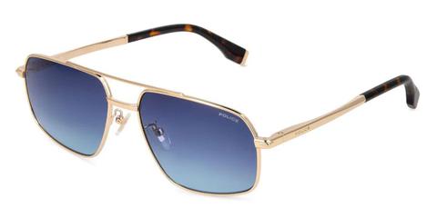 Police SPLV35 ELITE 6 300Y Men's Sunglasses Gold Size 59