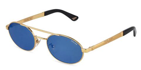 Police SPLV31 ORIGINS 64 200B Men's Sunglasses Gold Size 54
