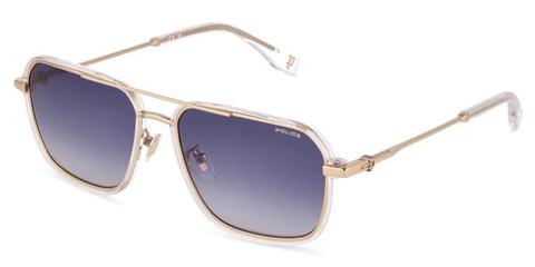 Police SPLV33 FORCE 12 0300 Men's Sunglasses Gold Size 57