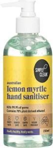 Simply Clean Hand Sanitiser Lemon Myrtle 12x250ml