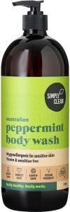 Simply Clean Body Wash Peppermint 6x1L