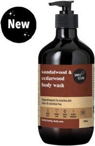 Simply Clean Body Wash Sandalwood & Cedarwood 12x500ml