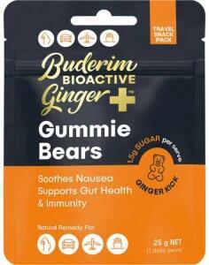 Buderim Ginger BioActive+ Gummie Bears 16x25g