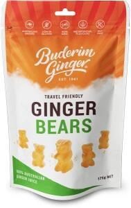 Buderim Ginger Ginger Bears Travel Friendly 8x175g