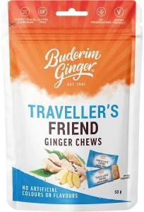 Buderim Ginger Traveller's Friend Ginger Chews 12x50g