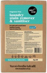 Simply Clean Laundry Stain Remover Fragrance Free 3x5kg