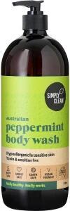Simply Clean Body Wash Peppermint 1L