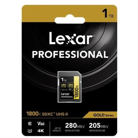 Lexar Professional 1800X SDXC UHS-II SD Card Capacity: 1TB