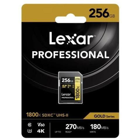Lexar Professional 1800X SDXC UHS-II SD Card Capacity: 256GB