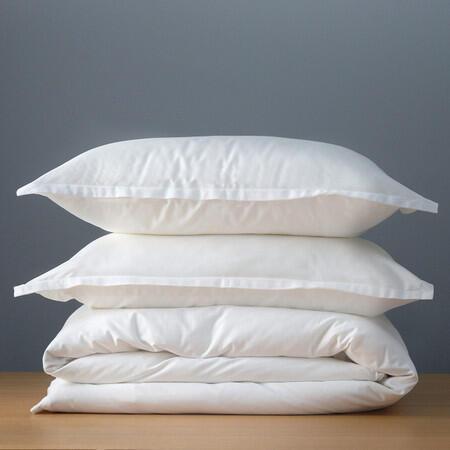 Alessia Quilt Cover Set - Bamboo Cotton, King, Blue - Canningvale
