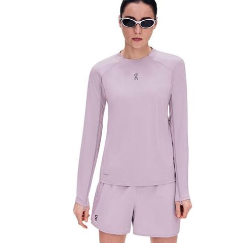 On Womens Trail Long-T Solar - Foxglove