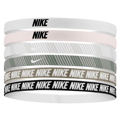 Nike Flex Classic Headband - 6 Pack - Printed Light Soft Pink/Light Army/White