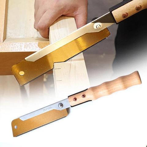 RUITOOL 7-Inch Hand Saw SK5 Steel Blade Wood Handle Dual-Sided Fine and Coarse Teeth for Precision Woodworking