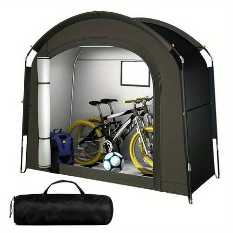 Xmund Outdoor Extra-Large Bike Cover Tent, Fits 1-2 / 3-4 Bikes Cover, Withstand Wind, Rain and UV, Portable & Foldable