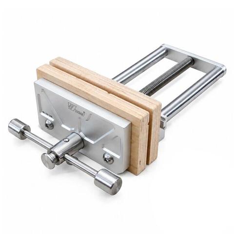 Wnew MFT Workbench Side Vise Aluminum Alloy Woodworking Front Vise with Stainless Steel Guide Rods and Copper Sleeves He