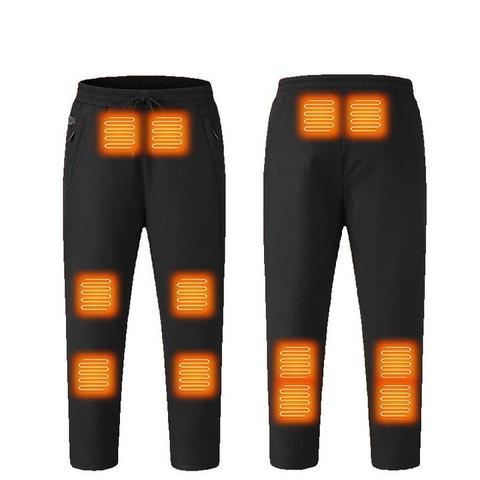 TENGOO Unisex 12 Heating Zones Smart Heated Pants Thermal Trousers with USB and DC Dual Interface 3 Speed Temperature Co