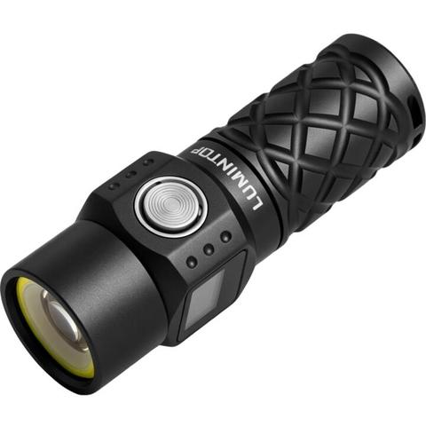 Lumintop W7 700 Meter Ultra-Long Range LEP Flashlight With LCD Screen 550LM Flood + Spot Combo Light AUX Red Light