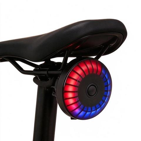 BIKIGHT Bike Rear Light LED Red Blue Dual Color Warning Lamp Waterproof Night Cycling Safety Flasher MTB Road Seatpost S