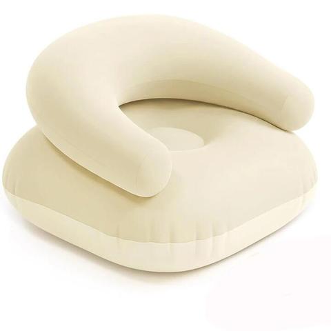 Xmund 75*50cm Comfortable U Inflatable Sofa Chairs With Armrests Outdoor Portable Single Chair For Patios Garden Picnics
