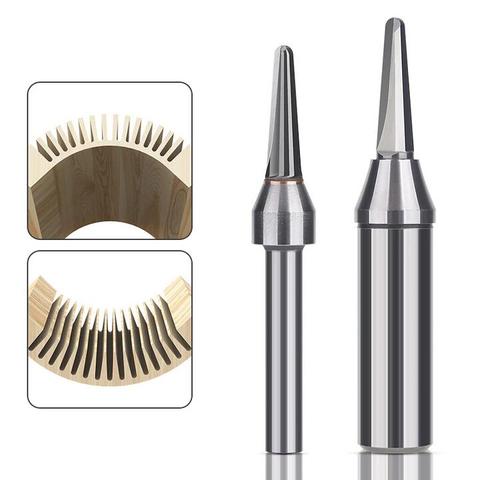 Conical Round Bottom Knife Woodworking V-Shaped Circular Groove Slotting Milling Cutter Wood Board Bending Carving Drill