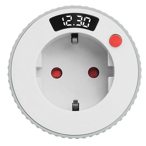 Countdown Timer Socket Digital Countdown Timer with Integrated LED Display 1 Minutes to 24 Hours for Household Appliance