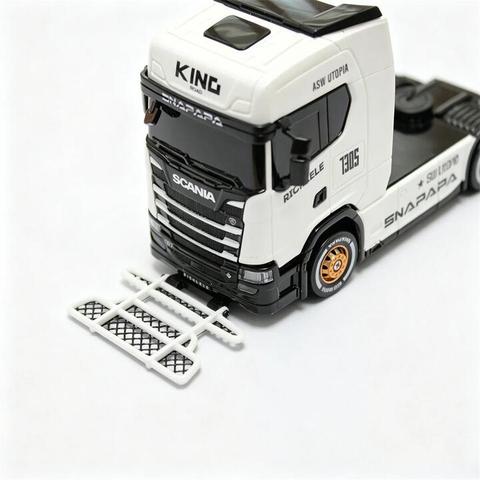 QY3D Upgraded 3D Printing Front Bumper for 1/64 Scania Official Licensed RC Tractor Car Vehicles Models Spare Parts